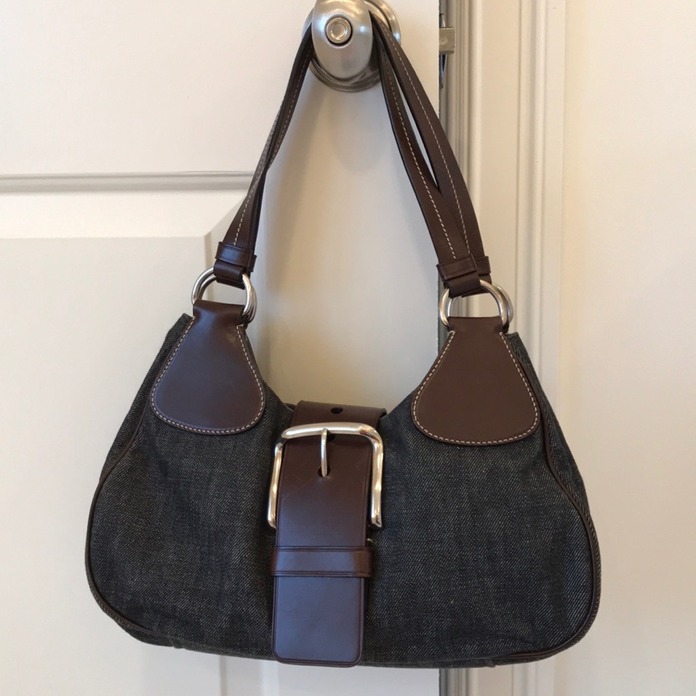 PRADA Jeans Moon (dark denim) shoulder bag
